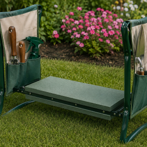 Foldable Garden Kneeling Bench with Tool Pouches